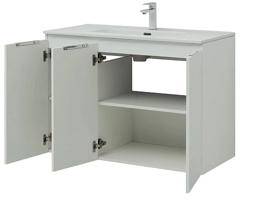 Комплект мебели Aquanet Алвита New 100 3 дверцы, белый матовый 00274111 Комплект мебели Aquanet Алвита New 100 3 дверцы, белый матовый 00274111