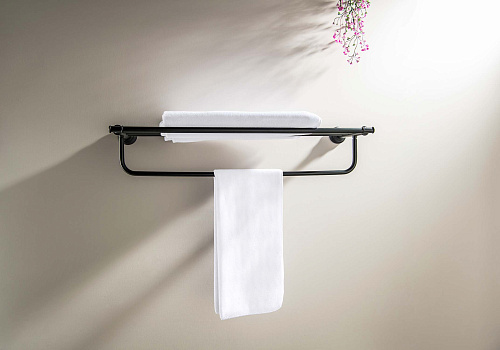 Полотенцедержатель Aquatek КЛАССИК AQ4515MB черный матовый Полотенцедержатель Aquatek КЛАССИК AQ4515MB черный матовый