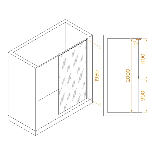 Душевая перегородка RGW Walk In WA-033 1100 мм 351003311-11 хром, Easy Clean Душевая перегородка RGW Walk In WA-033 1100 мм 351003311-11 хром, Easy Clean