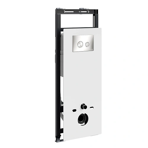 Инсталляция для унитаза WasserKRAFT Salm 27TLT.010.ME.WH.BN01 с клавишей смыва никель Инсталляция для унитаза WasserKRAFT Salm 27TLT.010.ME.WH.BN01 с клавишей смыва никель