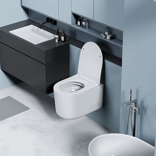 Унитаз подвесной ABBER Ultra AC1302 белый с ультратонким ободком Унитаз подвесной ABBER Ultra AC1302 белый с ультратонким ободком