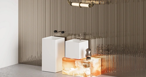 Раковина Salini ARMONIA SQUARE 01 130521M 450x450 напольная S-Stone Раковина Salini ARMONIA SQUARE 01 130521M 450x450 напольная S-Stone