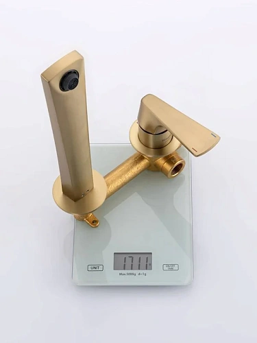 Смеситель для раковины Raglo R07.11.03 встраиваемый, монолитный, сатин золотой Смеситель для раковины Raglo R07.11.03 встраиваемый, монолитный, сатин золотой