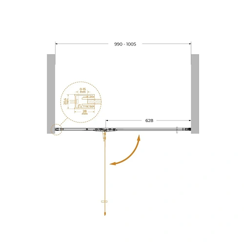 Душевая дверь CEZARES LINER-B-12-100-C-Cr-L 100см стекло прозрачное, профиль хром Душевая дверь CEZARES LINER-B-12-100-C-Cr-L 100см стекло прозрачное, профиль хром