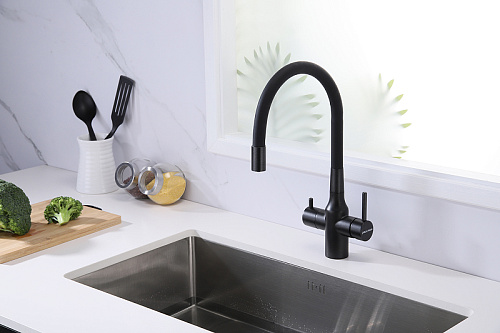 Смеситель для кухни Paulmark SALIX черный Sa213419-BLM Смеситель для кухни Paulmark SALIX черный Sa213419-BLM