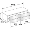 Тумба под раковину Keuco Edition 400 31766YY0000, 1400х382х535 мм Тумба под раковину Keuco Edition 400 31766YY0000, 1400х382х535 мм