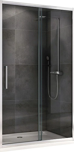 Душевая дверь ABBER Schwarzer Diamant AG30100H 100 см универсальная, профиль хром, стекло прозрачное Душевая дверь ABBER Schwarzer Diamant AG30100H 100 см универсальная, профиль хром, стекло прозрачное