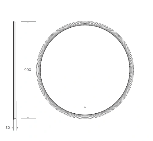 Зеркало CEZARES ECO с лазерной гравировкой подсветкой и сенсорным выключателем CZR-SPC-ECO-900-LED-TCH 900x30 Зеркало CEZARES ECO с лазерной гравировкой подсветкой и сенсорным выключателем CZR-SPC-ECO-900-LED-TCH 900x30