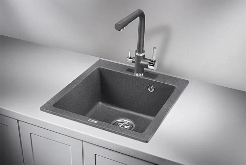 Кухонная мойка Granula 4651, ГРАФИТ (ЧЁРНО-СЕРЫЙ), кварц 465x510 Кухонная мойка Granula 4651, ГРАФИТ (ЧЁРНО-СЕРЫЙ), кварц 465x510