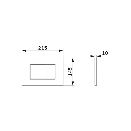 Клавиша смыва AM.PM ProC I070251 S пластик, хром глянцевый Клавиша смыва AM.PM ProC I070251 S пластик, хром глянцевый