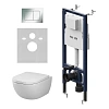Комплект инсталляции AM.PM Above IS130251.9X1900 MasterFit с клавишей S хром с унитазом Above Aquaspin