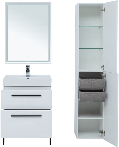 Тумба под раковину Aquanet Nova 60 белый (2 ящика) 00242279 Тумба под раковину Aquanet Nova 60 белый (2 ящика) 00242279