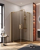 Душевой уголок CEZARES SLIDER-AH-2-70/80-100/110-BR-BORO 70-80x100-110см стекло тонированное (бронза), профиль брашированное золото