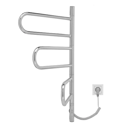 Полотенцесушитель электрический Vincea VTD-1R2CE 44х80 хром, таймер Полотенцесушитель электрический Vincea VTD-1R2CE 44х80 хром, таймер