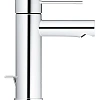 Смеситель для раковины GROHE Essence+ с донным клапаном и низким изливом, хром (32898001) Смеситель для раковины GROHE Essence+ с донным клапаном и низким изливом, хром (32898001)