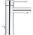 Смеситель для раковины GROHE Essence+ с донным клапаном и низким изливом, хром (32898001) Смеситель для раковины GROHE Essence+ с донным клапаном и низким изливом, хром (32898001)