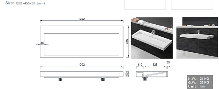 Столешница Armadi Art FLAT 120см 859-120 Столешница Armadi Art FLAT 120см 859-120