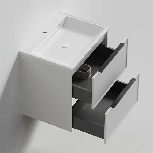 Тумба под раковину La Fenice SIMPLA Bianco TWIN 60 FNC-01-SIM-B-60-2 белая Тумба под раковину La Fenice SIMPLA Bianco TWIN 60 FNC-01-SIM-B-60-2 белая