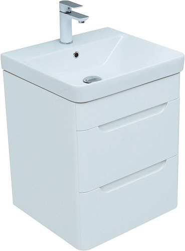 Тумба под раковину Aquanet София 50 белый глянец (2 ящика) 00274171 Тумба под раковину Aquanet София 50 белый глянец (2 ящика) 00274171