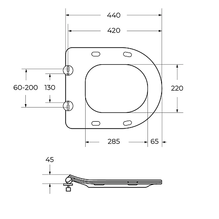 Крышка-сиденье CEZARES STYLUS CZR-2316-SC Крышка-сиденье CEZARES STYLUS CZR-2316-SC