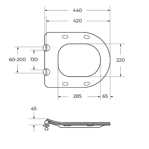 Крышка-сиденье CEZARES STYLUS CZR-2316-SC Крышка-сиденье CEZARES STYLUS CZR-2316-SC