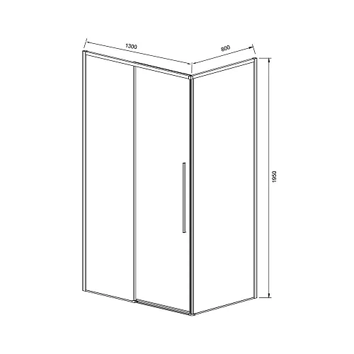 Душевой уголок Slim-N VSR-4SN8013CLB, 1300x800, черный, стекло прозрачное Душевой уголок Slim-N VSR-4SN8013CLB, 1300x800, черный, стекло прозрачное