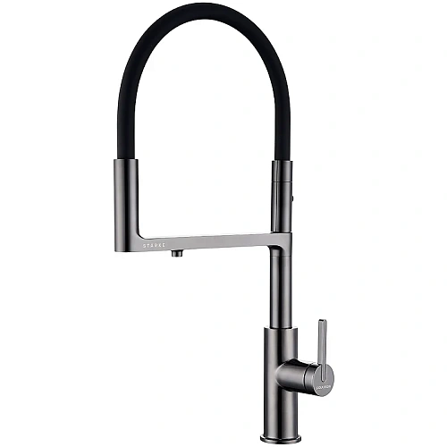 Смеситель для кухни Paulmark Tornado глянцевый черный To213402-GB Смеситель для кухни Paulmark Tornado глянцевый черный To213402-GB