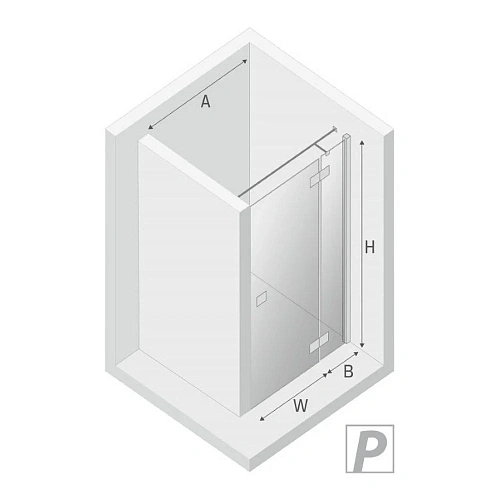 Душевая дверь NEW TRENDY REFLEXA R 120x200 EXK-1213 хром Душевая дверь NEW TRENDY REFLEXA R 120x200 EXK-1213 хром