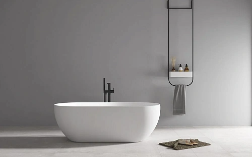 Ванна отдельностоящая ABBER AB9241MW 172x79 универсальная, белая матовая, акриловая Ванна отдельностоящая ABBER AB9241MW 172x79 универсальная, белая матовая, акриловая