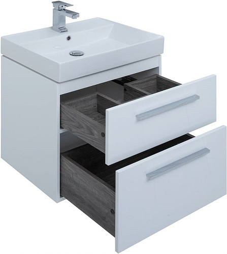 Тумба под раковину Aquanet Nova 60 белый (2 ящика) 00242279 Тумба под раковину Aquanet Nova 60 белый (2 ящика) 00242279