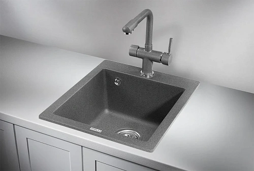 Кухонная мойка Granula 4201, ГРАФИТ (ЧЁРНО-СЕРЫЙ), кварц 415х490 Кухонная мойка Granula 4201, ГРАФИТ (ЧЁРНО-СЕРЫЙ), кварц 415х490