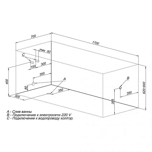 Акриловая ванна Aquanet Nord NEW 170x70 00242331 Акриловая ванна Aquanet Nord NEW 170x70 00242331