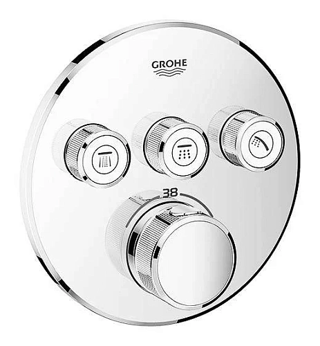 Смеситель для душа GROHE Grohtherm SmartControl на 3 выхода, хром (29121000) внешняя часть термостат Смеситель для душа GROHE Grohtherm SmartControl на 3 выхода, хром (29121000) внешняя часть термостат