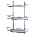 Полка WasserKRAFT K-3133 стеклянная тройная хром Полка WasserKRAFT K-3133 стеклянная тройная хром