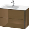 Тумба под раковину Duravit XSquare XS417606161 подвесная 81 см Коричнево-оливковый глянцевый Тумба под раковину Duravit XSquare XS417606161 подвесная 81 см Коричнево-оливковый глянцевый