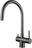 Смеситель для кухни Paulmark Heller, вороненая сталь, He213218-GM