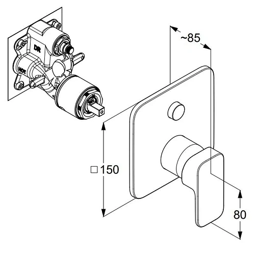 Смеситель для ванны Kludi RENON 427595375 белый матовый Смеситель для ванны Kludi RENON 427595375 белый матовый