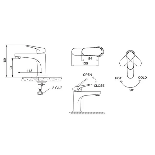 Смеситель для раковины Bravat Eler F1191238CP-RUS Смеситель для раковины Bravat Eler F1191238CP-RUS