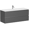 Картинка анонса товара «тумба под раковину sancos folk fl120gs 1195х445х500 grey soft, подвесная»