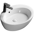 Картинка анонса товара «раковина ceruttispa cr7026a 600х470х140 накладная, белая, овальная, под смеситель, с переливом»
