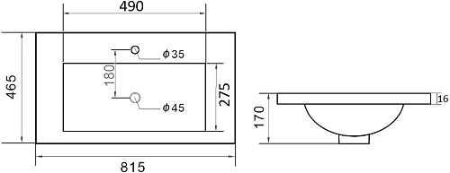 Раковина STWORKI Ольтен OLT-03kv 549744 Раковина STWORKI Ольтен OLT-03kv 549744