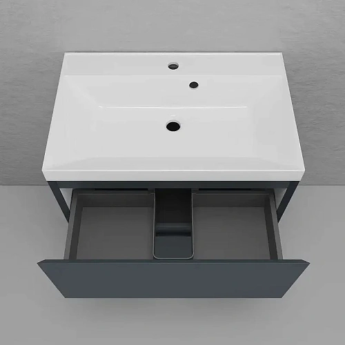 Тумба под раковину Style Line Манхэттен 70 см ЛС-00002375 напольная, графит Тумба под раковину Style Line Манхэттен 70 см ЛС-00002375 напольная, графит