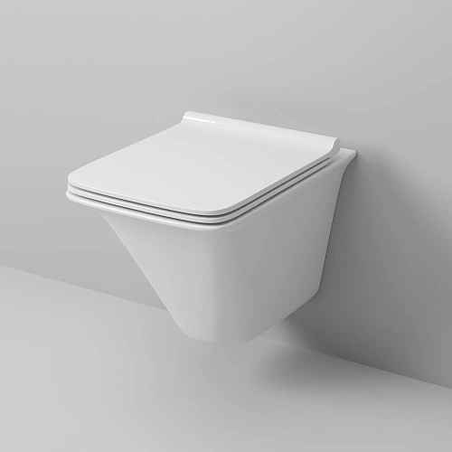 Унитаз подвесной GROSSMAN GR-4413S 510x355x370 безободковый с тонкой крышкой Унитаз подвесной GROSSMAN GR-4413S 510x355x370 безободковый с тонкой крышкой