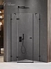 Душевой уголок NEW TRENDY AVEXA BLACK L 80x80x200 EXK-3873 черный