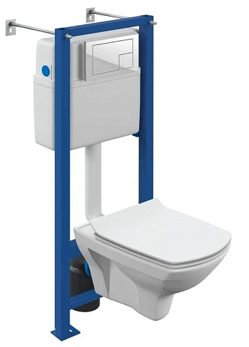 Комплект унитаза Cersanit CARINA XL (A64119) инсталляции VECTOR и клавиши смыва CORNER пластик белый 64119 Комплект унитаза Cersanit CARINA XL (A64119) инсталляции VECTOR и клавиши смыва CORNER пластик белый 64119