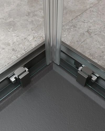 Душевой уголок CEZARES MOLVENO-AH-22-120/110-C-GM-IV цвет профиля оружейная сталь стекло прозрачное 1200x1100 мм Душевой уголок CEZARES MOLVENO-AH-22-120/110-C-GM-IV цвет профиля оружейная сталь стекло прозрачное 1200x1100 мм