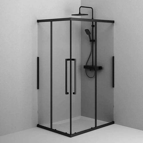 Душевой уголок AM.PM Func W84G-403-12090-BТ Slide 120х90, черный, стекло прозрачное Душевой уголок AM.PM Func W84G-403-12090-BТ Slide 120х90, черный, стекло прозрачное