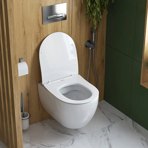 Унитаз подвесной CEZARES COMFORT CZR-191-TH/CZR-2316-SC безободковый с сиденьем Унитаз подвесной CEZARES COMFORT CZR-191-TH/CZR-2316-SC безободковый с сиденьем