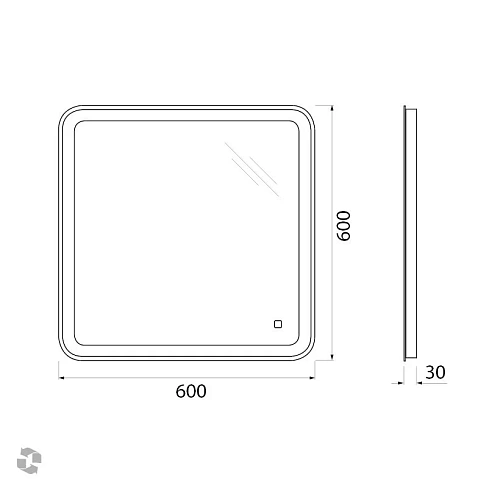 Зеркало BelBagno SPC-MAR-600-600-LED-TCH 12W 220-240V 600x30x600 с подсветкой и сенсорным выключателем Зеркало BelBagno SPC-MAR-600-600-LED-TCH 12W 220-240V 600x30x600 с подсветкой и сенсорным выключателем