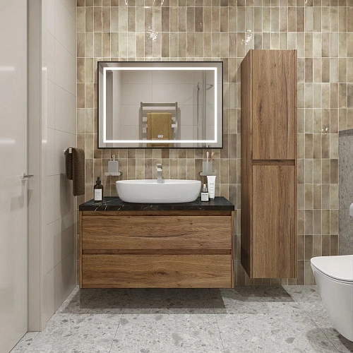 Тумба со столешницей и раковиной BelBagno KRAFT 100 kraft100rt-kepmno-1346-set подвесная KRAFT100RT-KEPMNO-1346-SET Тумба со столешницей и раковиной BelBagno KRAFT 100 kraft100rt-kepmno-1346-set подвесная KRAFT100RT-KEPMNO-1346-SET